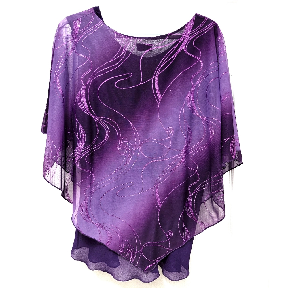 ???F25674 C.O.C. Purple Formal Tunic